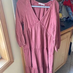 Faherty Tiered Dress, L